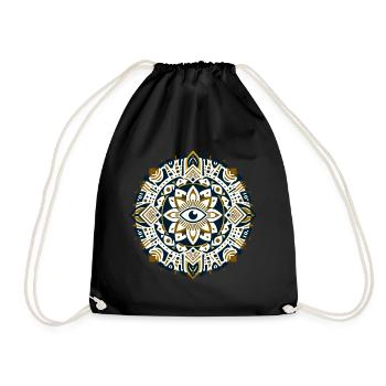 Mandala égyptien qui voit tout 1 - Sac de sport léger - noir - Devant