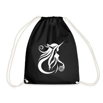 Logo stolen? Elf Unicorn Surprise - Drawstring Bag - black - Front