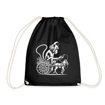 Groove-Monkey - Drawstring Bag - black - Front