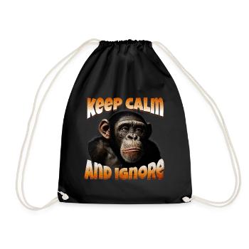 Keep calm and ignore - Turnbeutel - Schwarz - Vorne