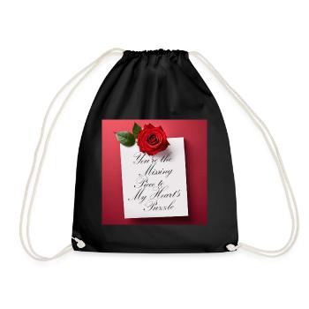 Love quotes - Valentina - Drawstring Bag - black - Front