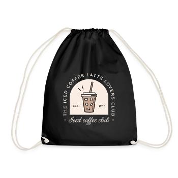 Café glacé iced latte amatrice aesthetic noir - Sac de sport léger - noir - Devant