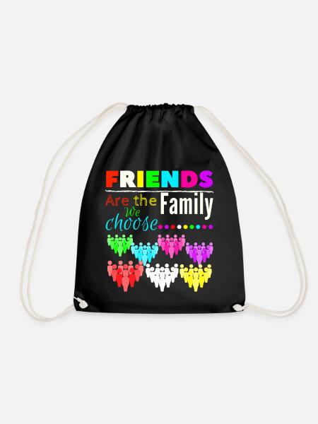 FRIENDS - Drawstring Bag - black