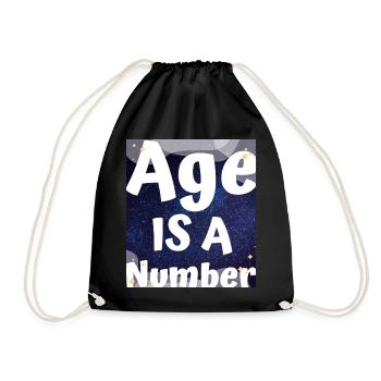 AGE IS A NUMBER - Drawstring Bag - black - Front