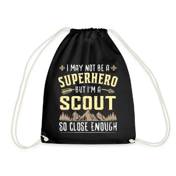 I May Not Be A Superhero But I'm A Scout ... - Drawstring Bag - black - Front