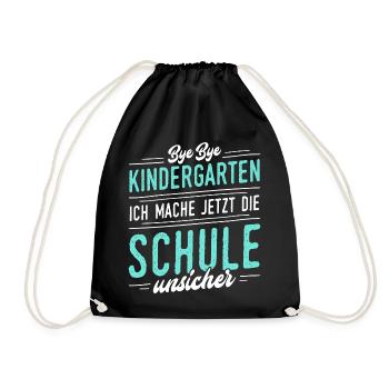 ...Ich mache jetzt die Schule unsicher - Turnbeutel - Schwarz - Vorne