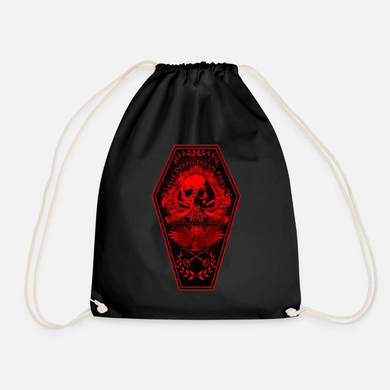 Till Death Do Us Part - Velvet Black Cult Clothing - Drawstring Bag - black