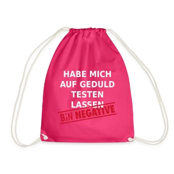 Geduldstest negative Geduldsfaden zerbrechlich - Turnbeutel - Fuchsia - Vorne