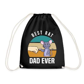 Ratten Liebhaber | Ratte Haustiere Tiere Geschenke - Turnbeutel - Schwarz - Vorne