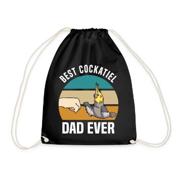 Cockatiels | Cockatiel Pet Cadeau - Sac de sport léger - noir - Devant