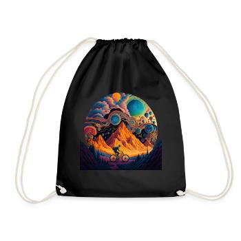 Bicycle Day 1943 | Bubble Psychedelic Art - Turnbeutel - Schwarz - Vorne