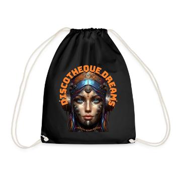 DISCOTHEQUE DREAMS - Cool Princess with Headphones - Drawstring Bag - black - Front