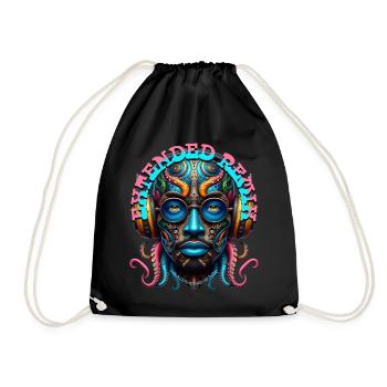 EXTENDED REMIX - Cool Dude with Headphones! - Drawstring Bag - black - Front