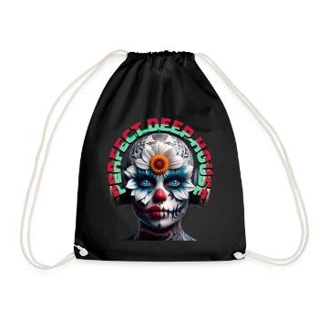 PERFECT DEEP HOUSE - Cool Creature with Headphones - Drawstring Bag - black - Front