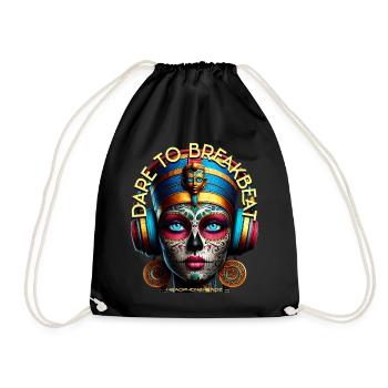DARE TO BREAKBEAT - Cool Princess with Headphones! - Drawstring Bag - black - Front