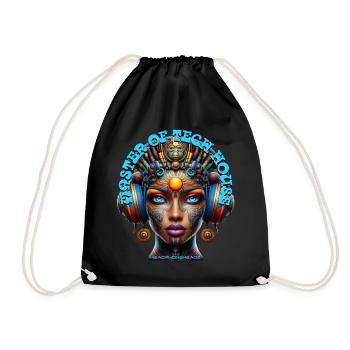 MASTER OF TECH HOUSE - Cool Princess & Headphones! - Drawstring Bag - black - Front