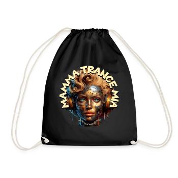MAMMA TRANCE MIA - Cool Woman with Headphones! - Drawstring Bag - black - Front