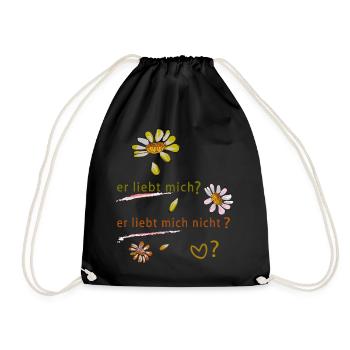 in love, heart - Drawstring Bag - black - Front