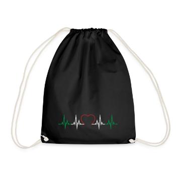 Battement de coeur Italie - Sac de sport léger - noir - Devant