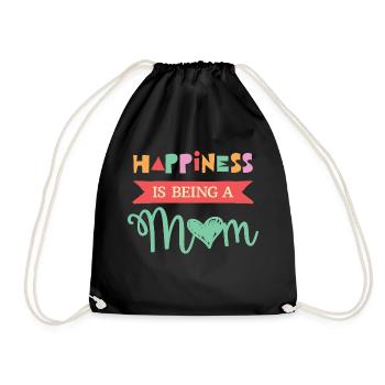 Luck is to be a mom. - Drawstring Bag - black - Front