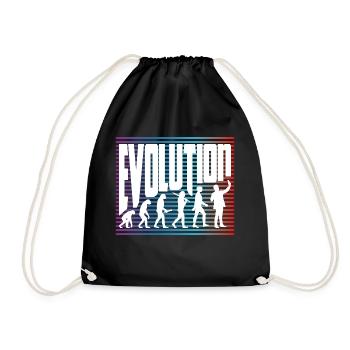 evolution - Drawstring Bag - black - Front