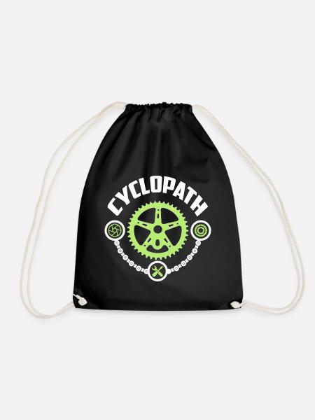 CYCLOPATH-cycle - Drawstring Bag - black