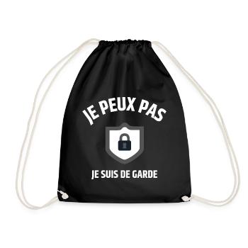 JE PEUX PAS JE SUIS DE GARDE - Sac de sport léger - noir - Devant