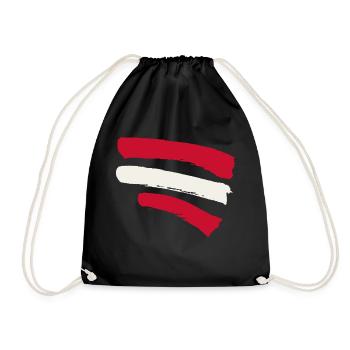 Austrian Flag - Flag Austria - Drawstring Bag - black - Front