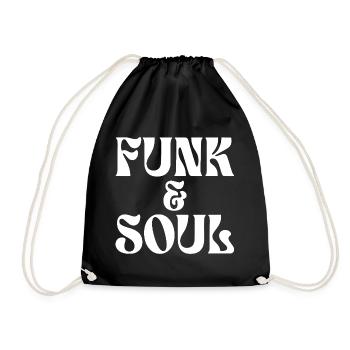 Funk & Souls : Typographie des grooves rétro - Sac de sport léger - noir - Devant