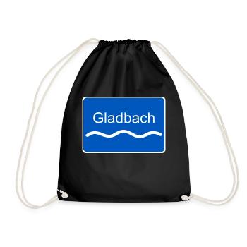 Gladbach Fluss - Turnbeutel - Schwarz - Vorne