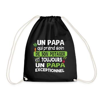 Jardinier Papa Jardinage Père Potager Citations - Sac de sport léger - noir - Devant