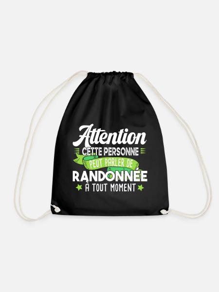 Randonnée Randonneur Trekking Montagne Cadeau - Sac de sport léger - noir
