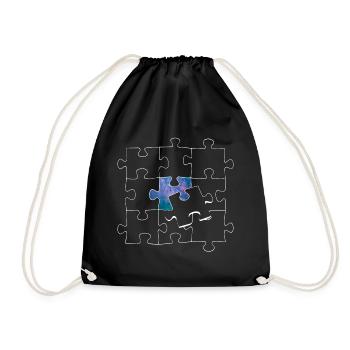 Puzzle Door to the Universe - Autisme - Sac de sport léger - noir - Devant