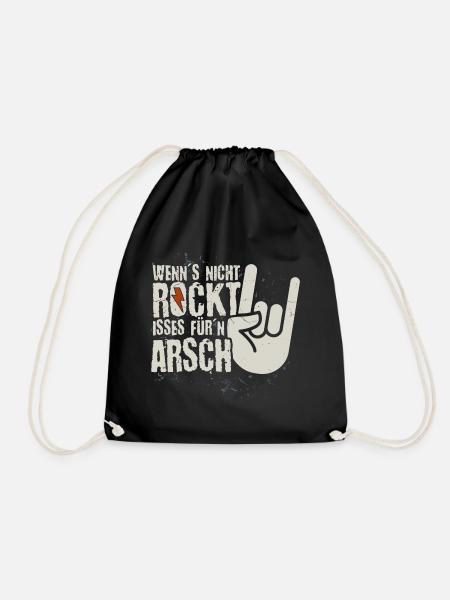 Wenns nicht rockt - für'n Arsch Heavy Metal Rock - Turnbeutel - Schwarz