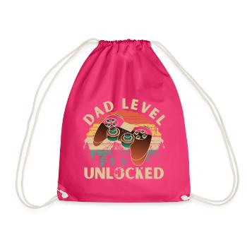 Papa-Level ungetaktet - Turnbeutel - Fuchsia - Vorne