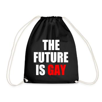 The future is gay - Drawstring Bag - black - Front