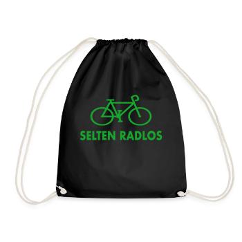 Bicycle saying cool sayings cycling - Drawstring Bag - black - Front