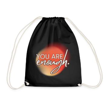 You're Enough - Drawstring Bag - black - Front