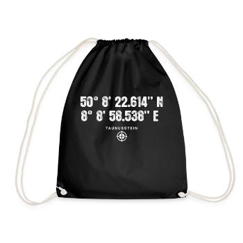 Taunusstein Geocacher Geschenk Standort GPS Stadt - Turnbeutel - Schwarz - Vorne