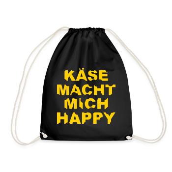 Käse Käseliebhaber Käse Fan - Turnbeutel - Schwarz - Vorne