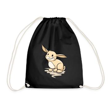 Hare - Drawstring Bag - black - Front