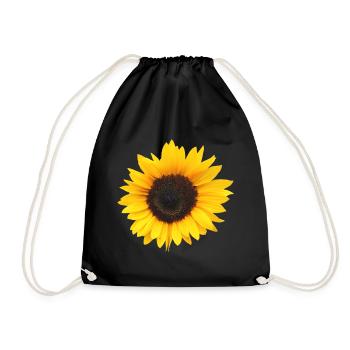 Fleur, Jaune, Fleur Jaune, Fleurs, Tournesol, Fleur - Sac de sport léger - noir - Devant