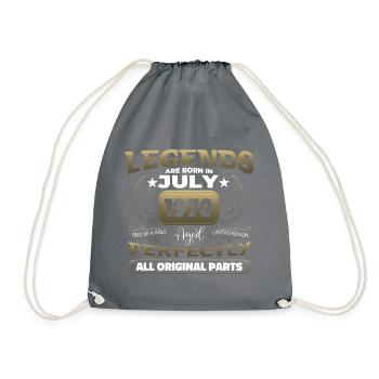 Légende Née en 1970 52 juillet Cadeau d’anniversaire - Sac de sport léger - gris - Devant