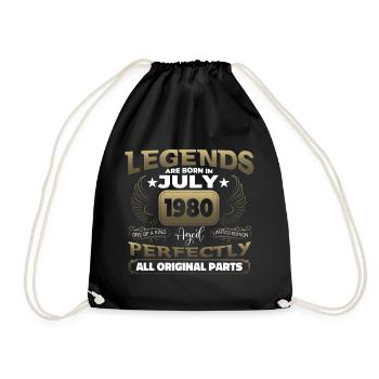 Legend Born 1980 Juillet 42nd Birthday Gift - Sac de sport léger - noir - Devant