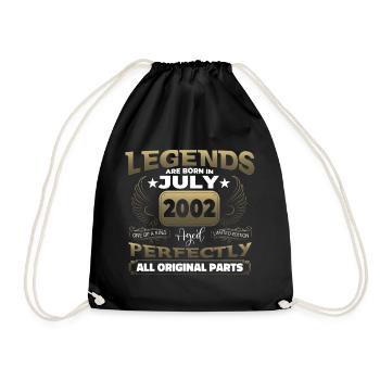 Legend Vintage 2002 Cadeau d’anniversaire du 20 juillet - Sac de sport léger - noir - Devant