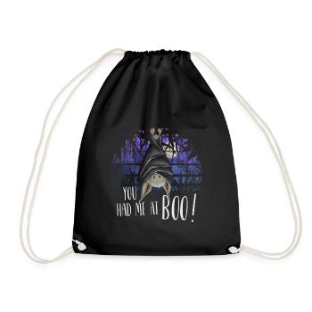 Tu m’as eu à Boo ! Chauve-souris effrayante suspendue - Sac de sport léger - noir - Devant