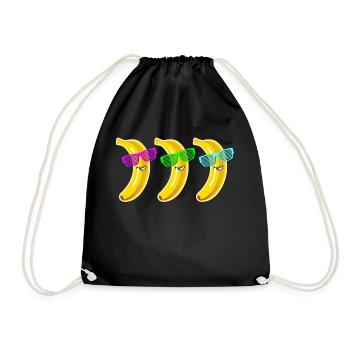cool banana sunglasses summer party love Love - Drawstring Bag - black - Front