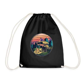 Tente de toit - Outdoor Nature Camping Montagnes Campervan - Sac de sport léger - noir - Devant
