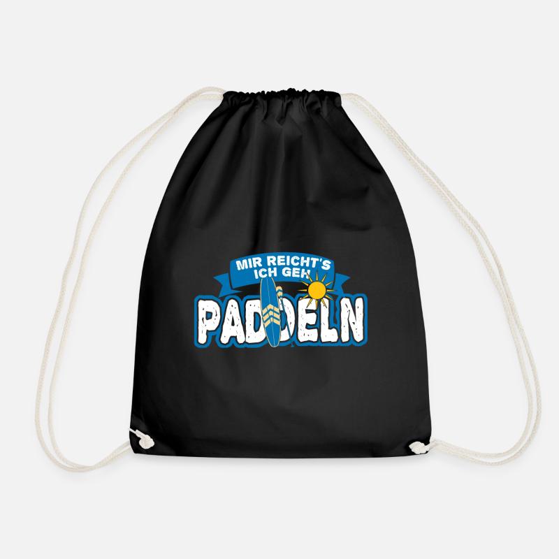 Mir reicht's ich geh PADDELN - Stand Up Paddling - Turnbeutel - Schwarz