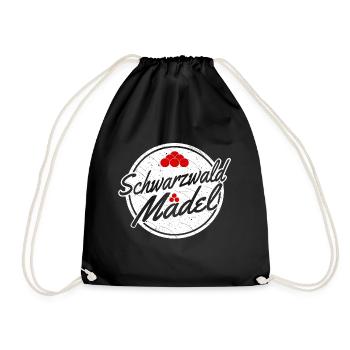 Schwarzwald Mädchen Mädel Frau Geschenkidee - Turnbeutel - Schwarz - Vorne